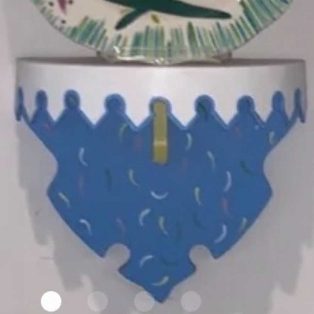 HAND PAINTED WHIMSICAL WALL SHELF
